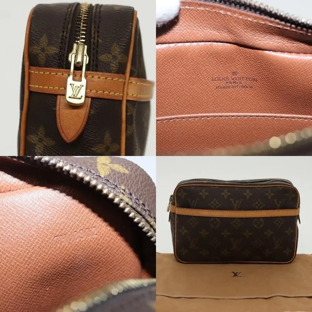 Louis Vuitton Monogram Compiegne 23 Clutch Bag Brown